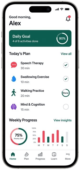 HealStroke daily recovery plan on iPhone